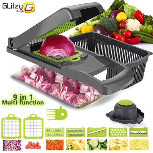 Vegetable Chopper | Manual Food Slicer Grater & Cutter for Kitchen