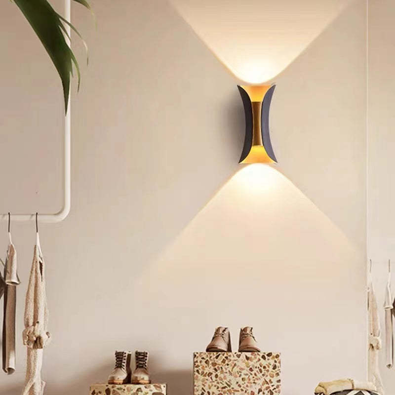 Noxel | Curved Outdoor Wall Lamp with IP65 Rating & LED Bulbs | Stylish Lighting for Garden and Corridor 12