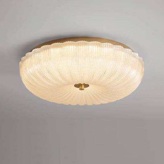 Ripple Glass | Halo Ceiling Light with Textured Design | Elegant Illumination for Any Room 0
