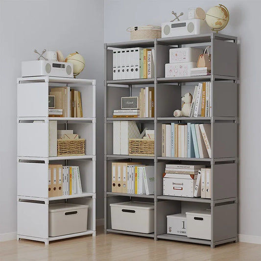 Freestanding Bookcase | Multi-Tier Display Shelf Easy Assembly
