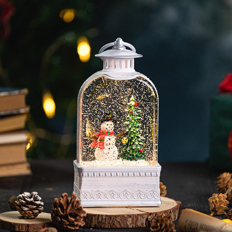 Large Light Up Christmas Snow Globe with Swirling Glitter for Mantelpiece & Table – photo 8