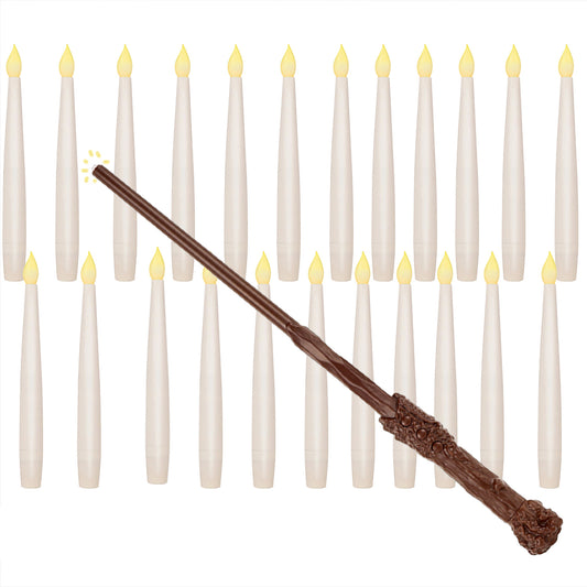 Flameless LED Floating Taper Candles with Remote for Christmas, Halloween, Dining Room & Parties
