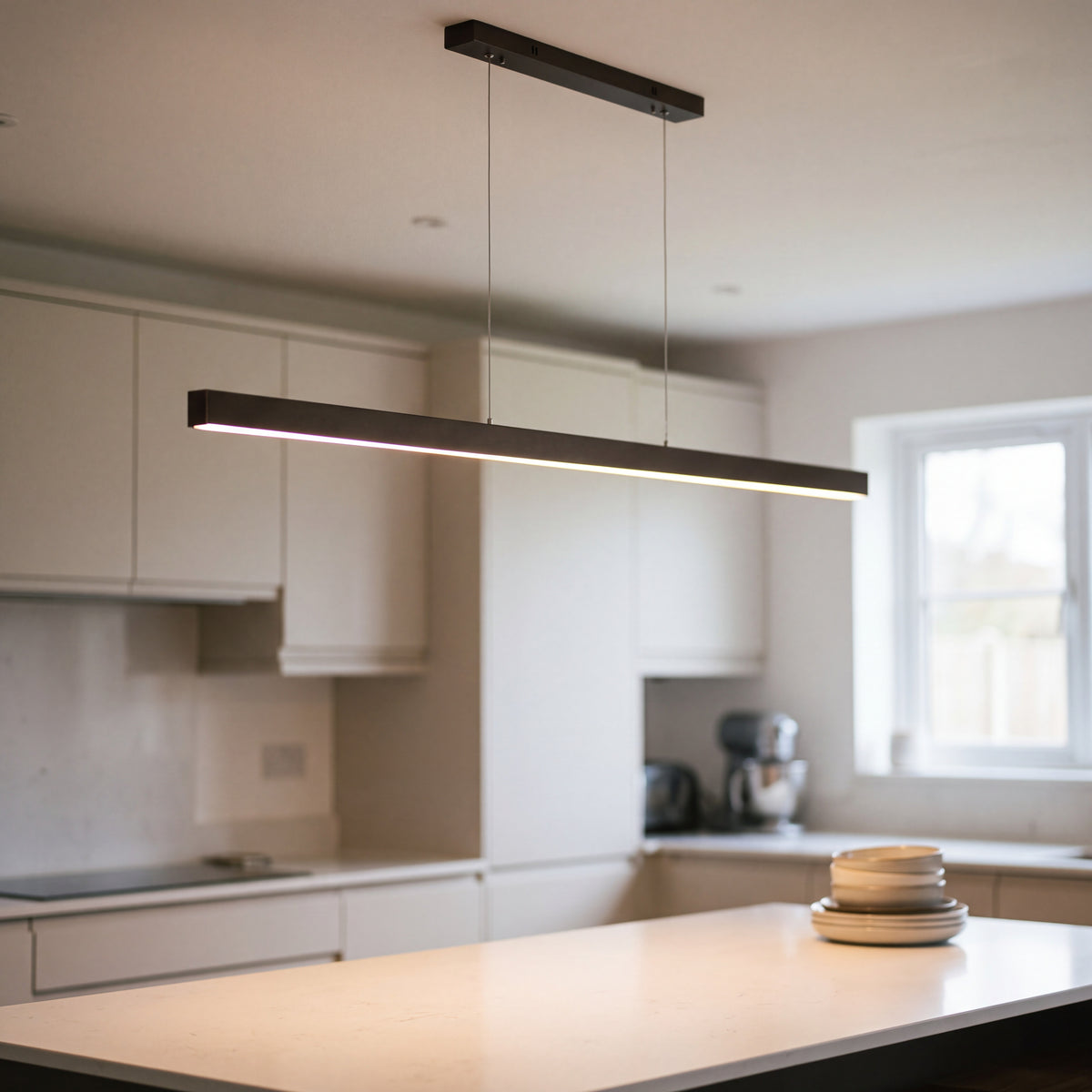 W3IMG-4 Linear Pendant — Walnut 80cm
