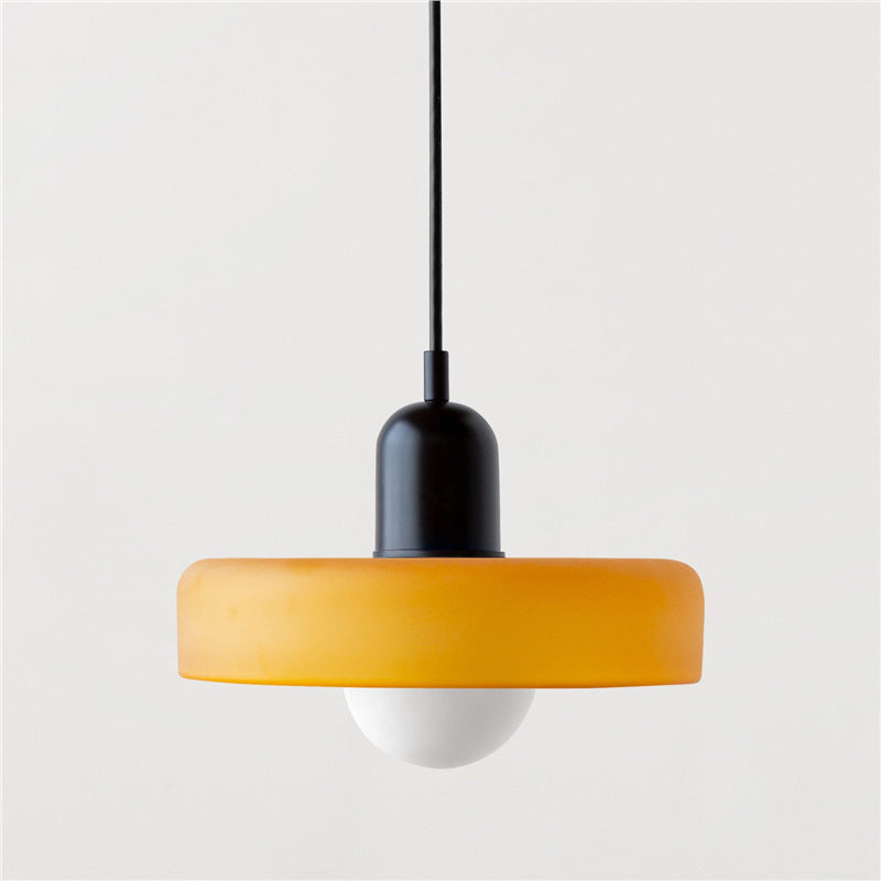 Bauhaus coloured glass pendant light – product detail 7