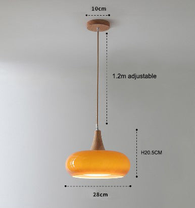 Dimension diagram – Single Amber, 28cm shade