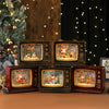 Snow Globe | Musical Christmas Snowfall TV Lantern with Lights for Mantelpiece, Table & Windowsill | USB or Battery, Santa, Snowman or Reindeer Sleigh