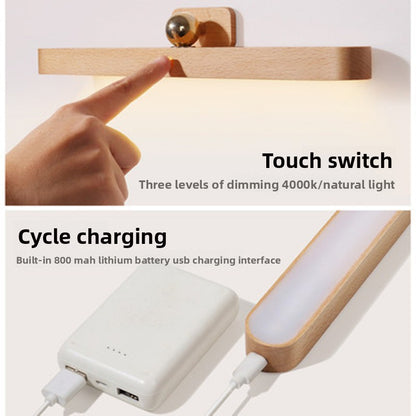 Rechargeable Wooden LED Bar Light for Desk, Bedside, Mirror & Wardrobe – photo 3