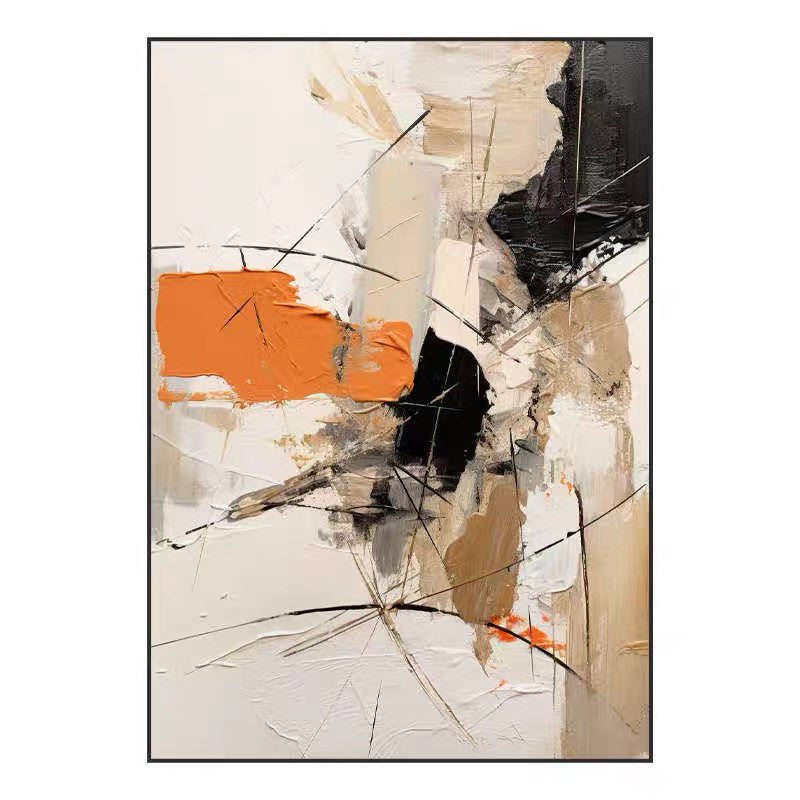 Style A — black and orange abstract