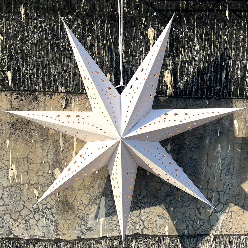 Large 60cm White Paper Star Christmas Decoration for Window, Bedroom & Living Room – photo 4