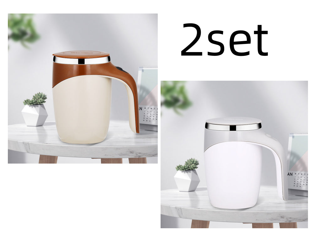 Electric auto mixing mug stainless steel lid detail