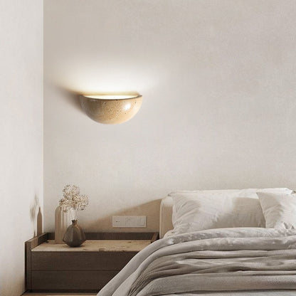 Half Moon Stone Wall Lamp for Bedroom, Bedside, Hallway & Stairs – photo 5