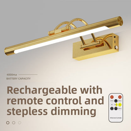 Rechargeable Brass Wall Light with Remote for Paintings, Artwork, Mirrors & Bookshelves – photo 3