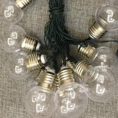 10 metre solar LED festoon lights packaging and contents