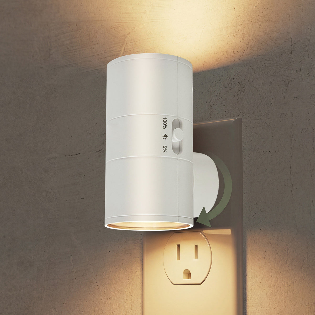 Plug-In Night Light | Motion Sensor LED Wall Light for Hallway, Landing, Bedroom & Nursery | Warm White, Black or White, Single or Twin Pack, UK Plug