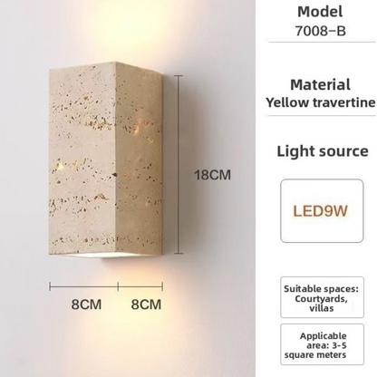Travertine Up Down Wall Lamp for Hallway, Bedroom, Stairs & Living Room – photo 7