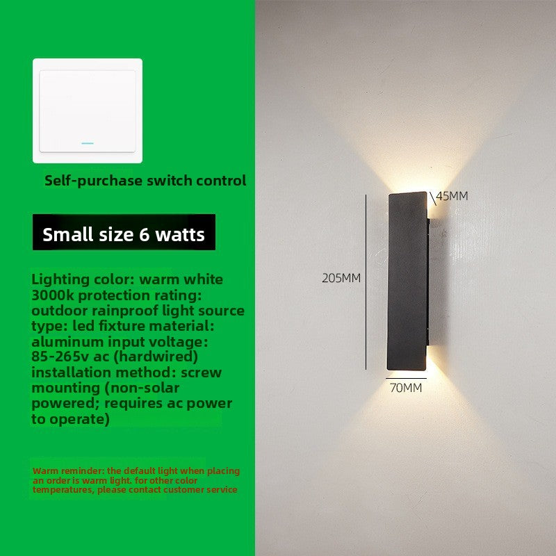 Black Up Down LED Wall Light for Garden, Fence, Porch & Driveway – photo 6