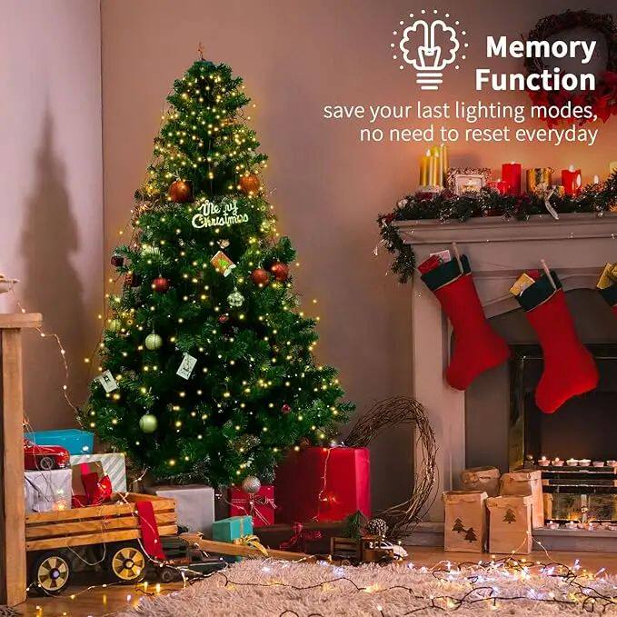 LED Waterfall Tree Lights with Topper Ring for Real & Artificial Christmas Trees – photo 3