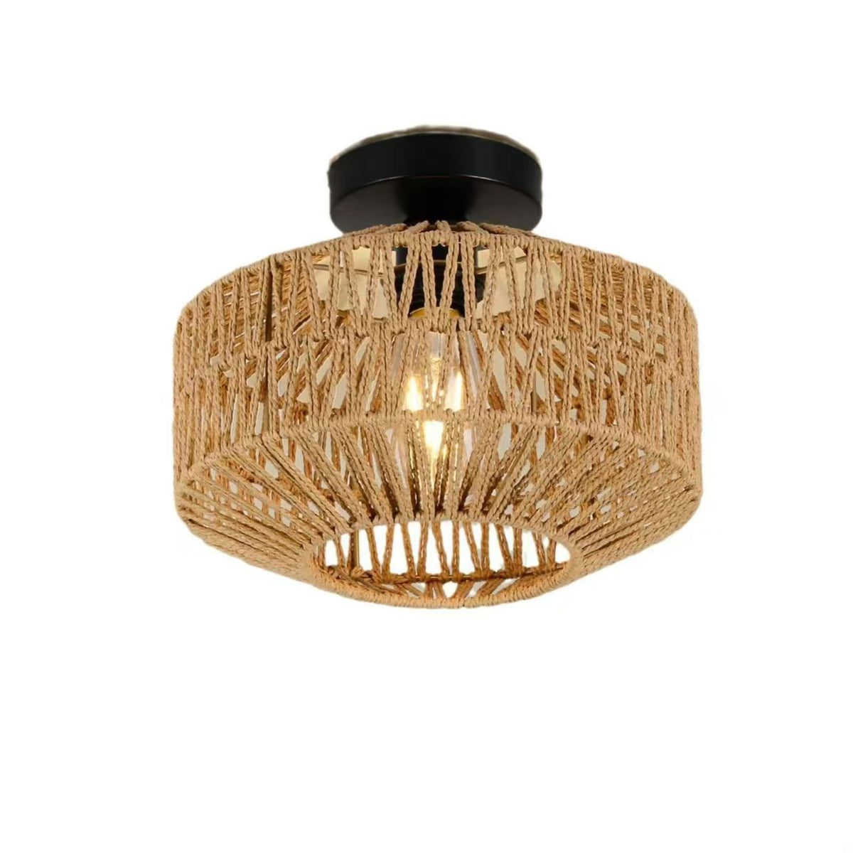Rattan flush ceiling light – product detail 4
