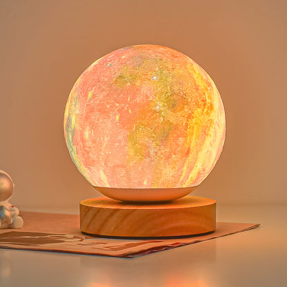 Sunset Lamp | Glass Planet Night Light for Bedroom, Nursery & Desk | Moon, Sunset, Blue Earth or Painted Planet, 12cm, USB or Rechargeable