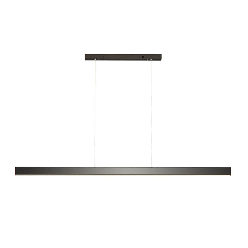Linear Pendant Light | Modern LED Bar Ceiling Lamp for Dining Table, Kitchen Island & Office | Black or Walnut, 60cm or 80cm, Warm White or 3-Colour