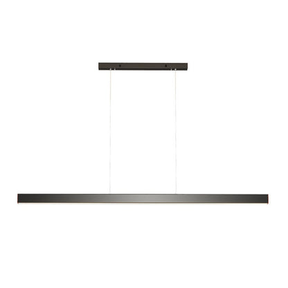 Linear Pendant Light | Modern LED Bar Ceiling Lamp for Dining Table, Kitchen Island & Office | Black or Walnut, 60cm or 80cm, Warm White or 3-Colour