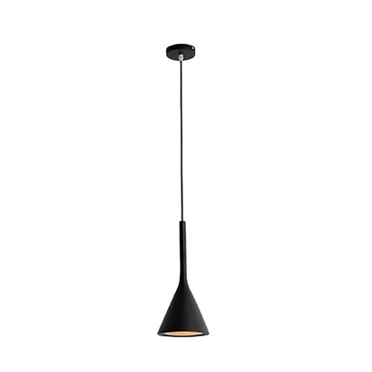 Pendant Light | Nordic Cone Ceiling Lamp for Kitchen Island, Dining Table & Bar | Metal Funnel Shade, Black, White, Grey, Green, Blue, Pink or Wine Red, 15cm