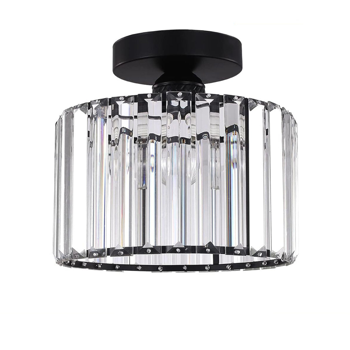 Crystal drum flush ceiling light – product detail 5