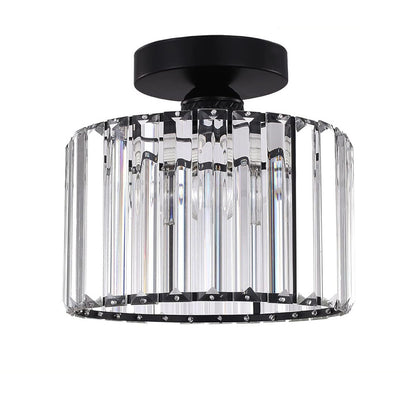Crystal drum flush ceiling light – product detail 5