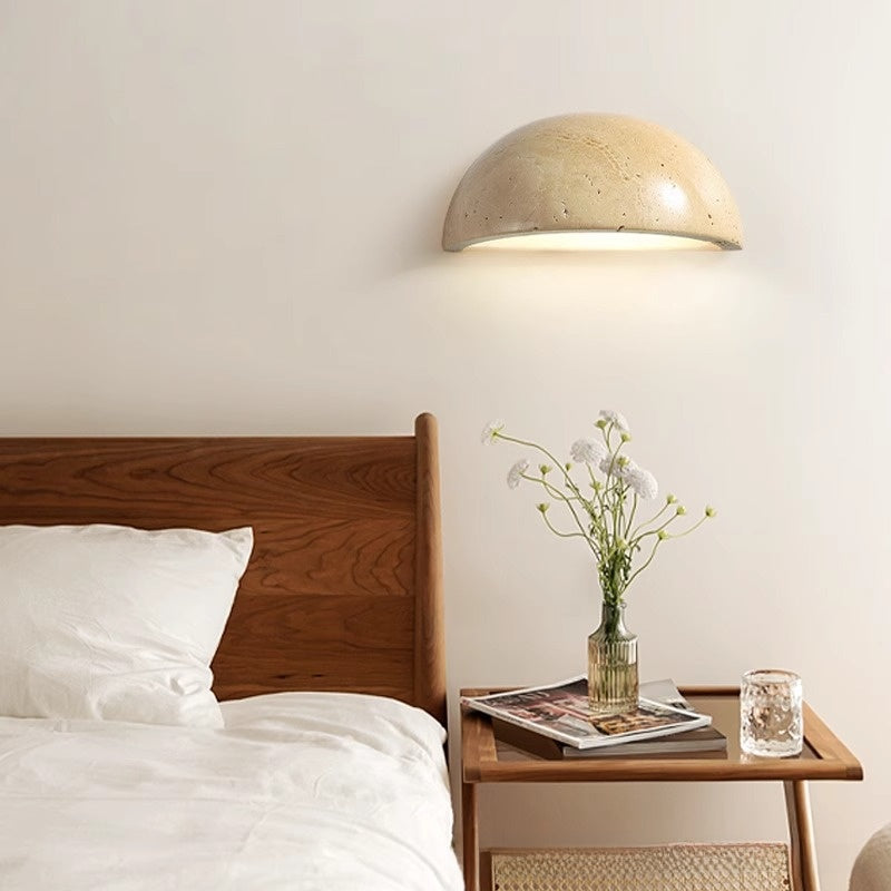 Half Moon Stone Wall Lamp for Bedroom, Bedside, Hallway & Stairs – photo 4