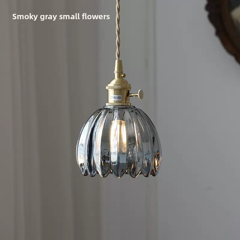 Small flower glass pendant light – product detail 11