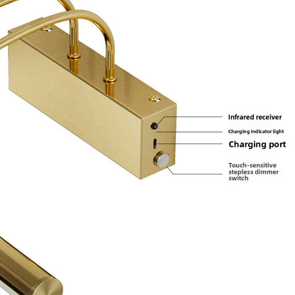 Rechargeable Brass Wall Light with Remote for Paintings, Artwork, Mirrors & Bookshelves – photo 4