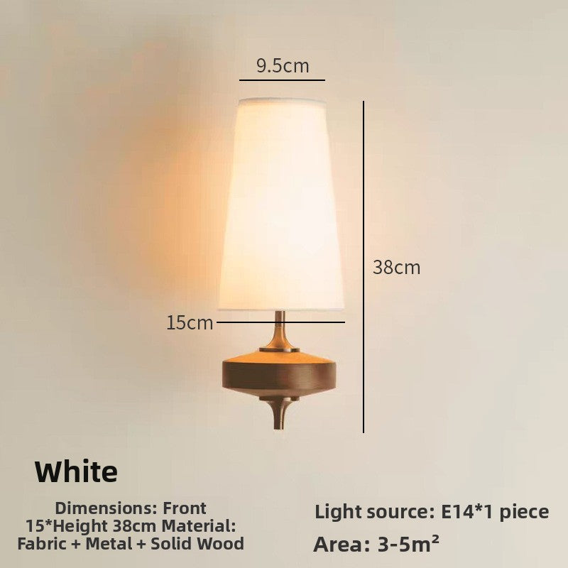 White fabric wall light