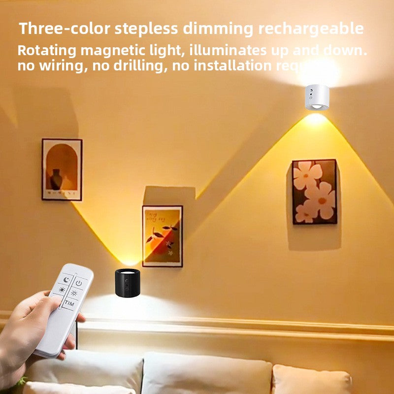 Rechargeable Magnetic Wall Spotlight with Remote for Bedroom, Bedside, Hallway & Shelves – photo 3