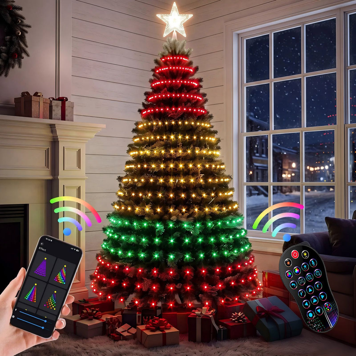 Smart Colour Changing LED Light Show Tree for Garden, Porch & Living Room