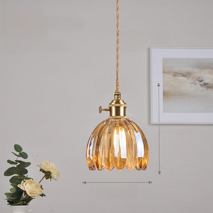 Small flower glass pendant light – product detail 4