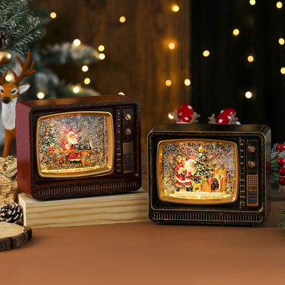 Musical Christmas Snowfall TV Lantern with Lights for Mantelpiece, Table & Windowsill – photo 4