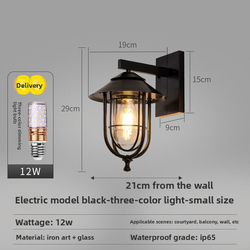Black Lantern Wall Light for Porch, Front Door, Garden & Driveway – photo 8