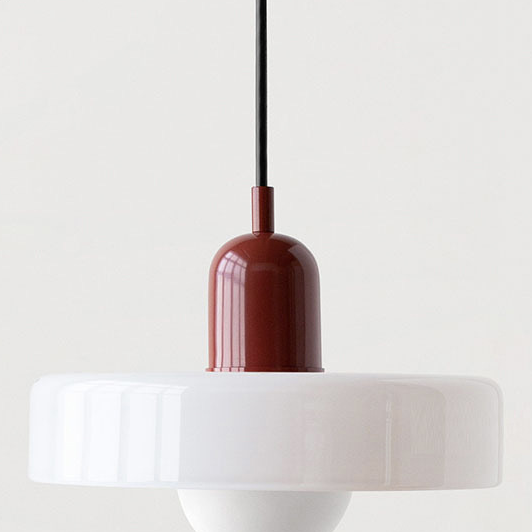 Bauhaus coloured glass pendant light – product detail 4