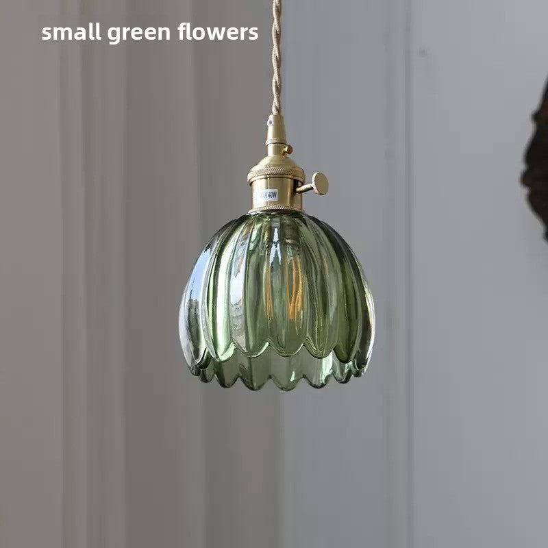 Small flower glass pendant light – product detail 2