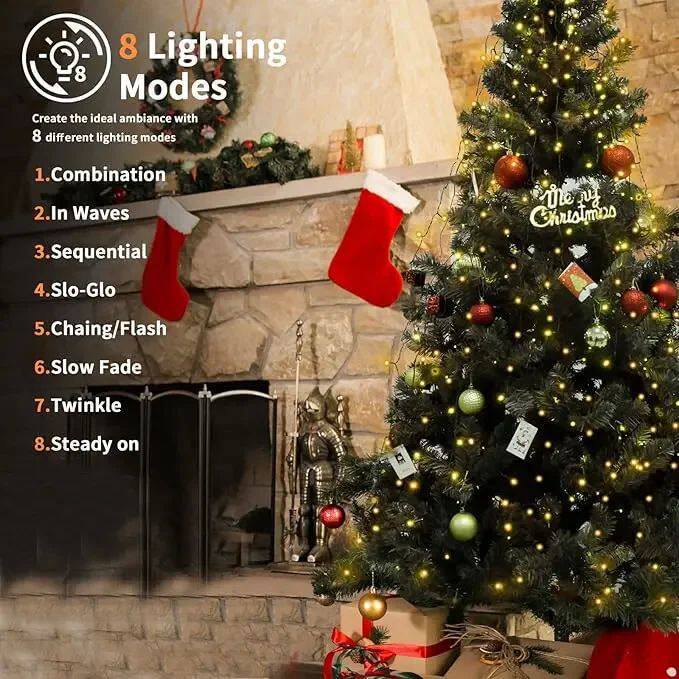 LED Waterfall Tree Lights with Topper Ring for Real & Artificial Christmas Trees – photo 2