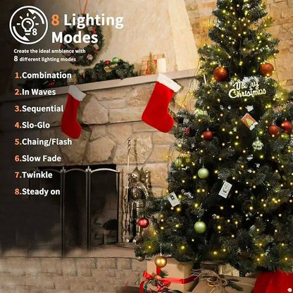 LED Waterfall Tree Lights with Topper Ring for Real & Artificial Christmas Trees – photo 2