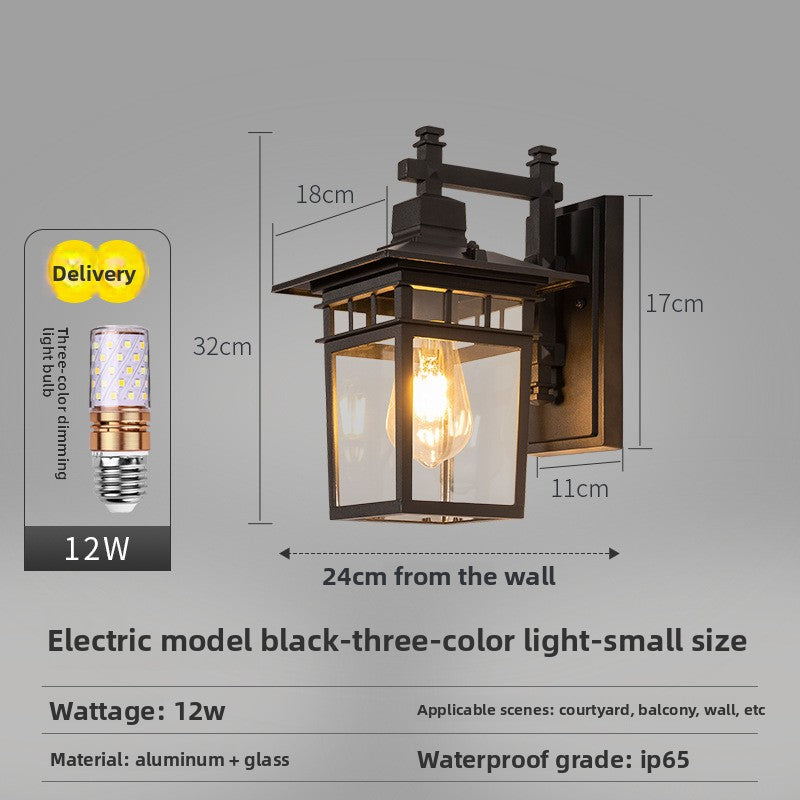 Black Lantern Wall Light for Porch, Front Door, Garden & Driveway – photo 12