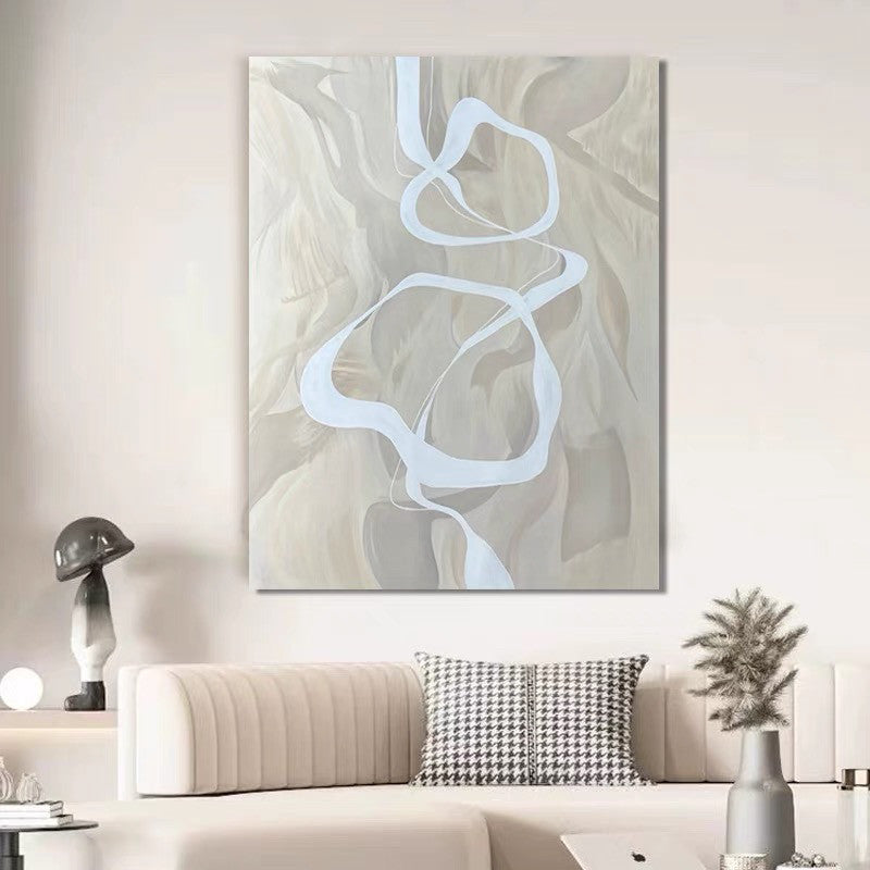 Style C — pale ribbon abstract, room view