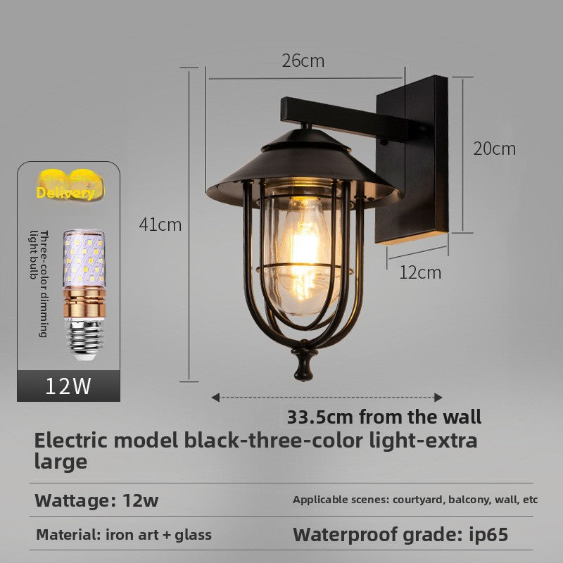 Black Lantern Wall Light for Porch, Front Door, Garden & Driveway – photo 10