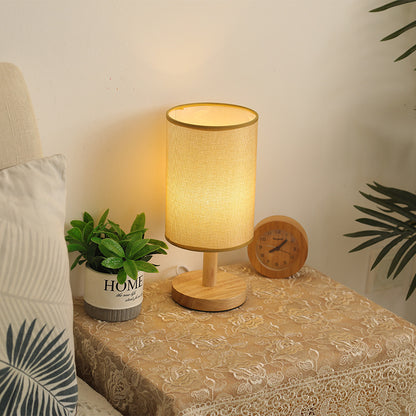 Table Lamp | USB Bedside Lamp with Jute Shade & Bamboo Base for Bedroom, Nursery & Desk | Boho Night Light, Warm White, 3-Colour or Dimmable