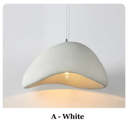 Wabi Sabi pendant A style white round shape