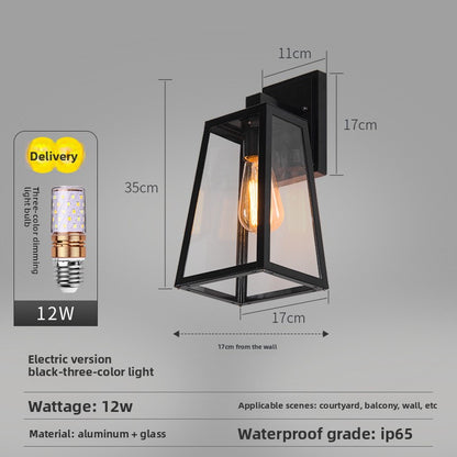 Black Lantern Wall Light for Porch, Front Door, Garden & Driveway – photo 6