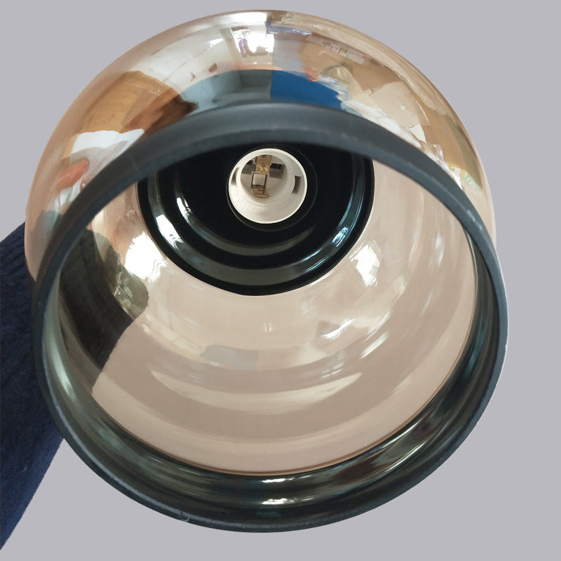 Amber glass industrial pendant light – product detail 2