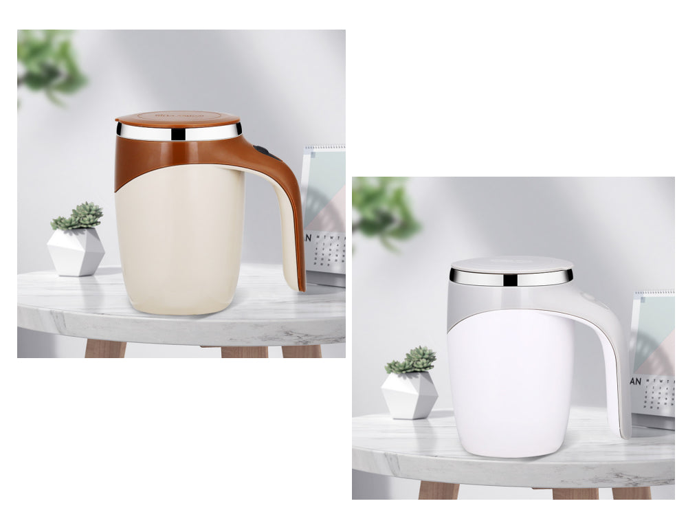 Self stirring mug interior mixing mechanism view
