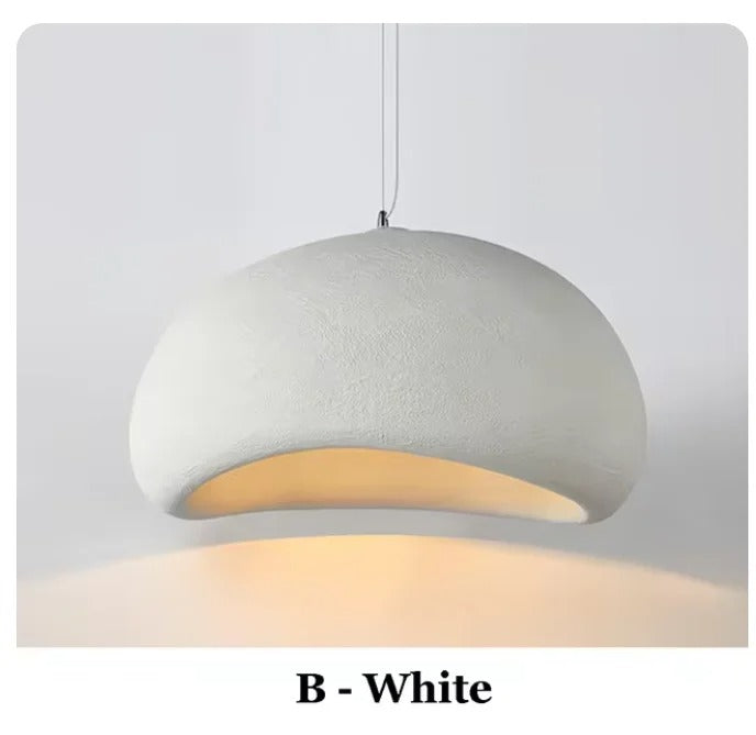 Wabi Sabi pendant B style white oval shape